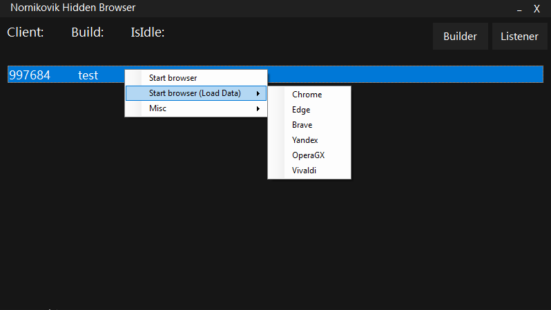 Nornikovik Hidden Browser