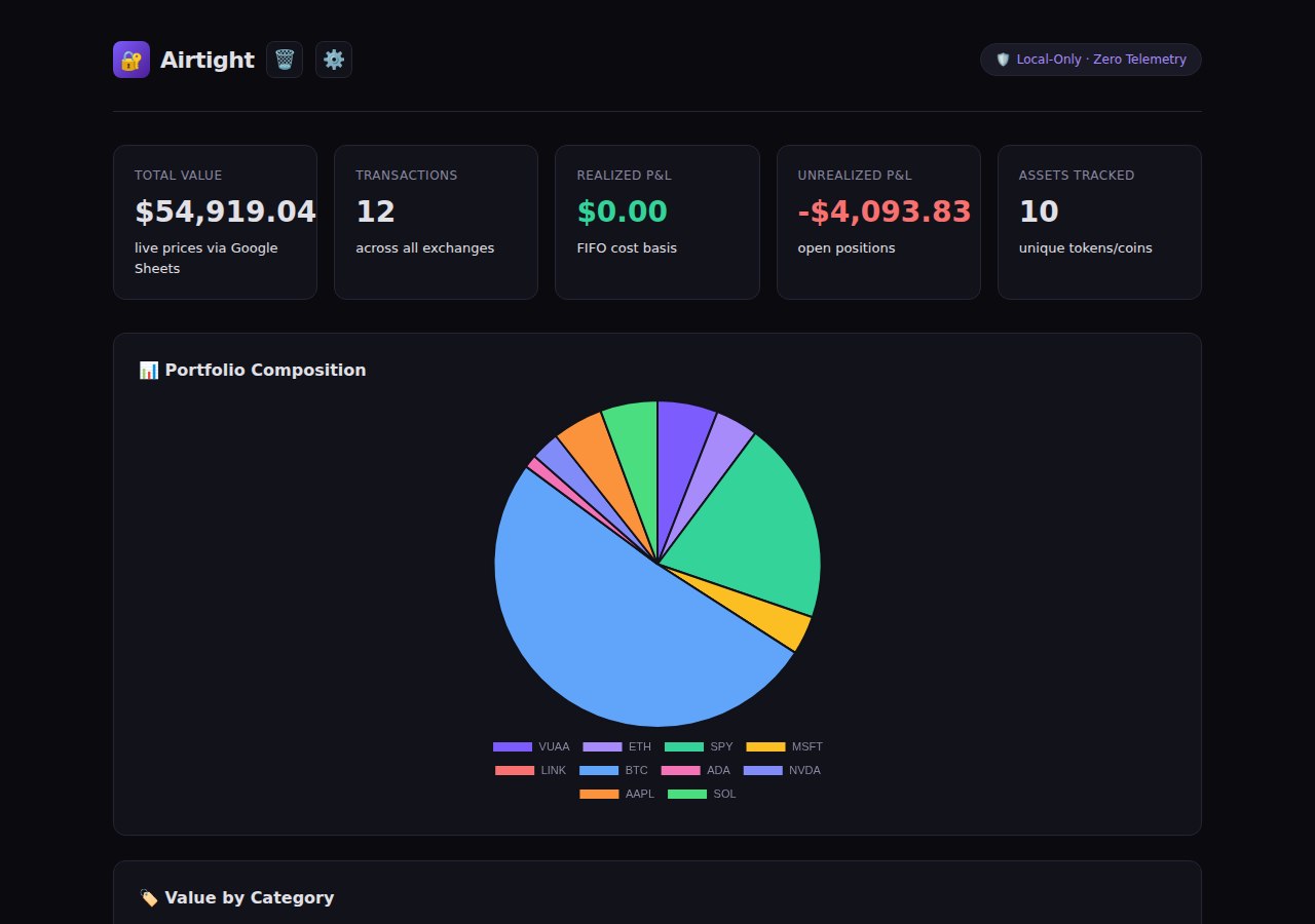 Airtight — Private Portfolio Tracker Backup