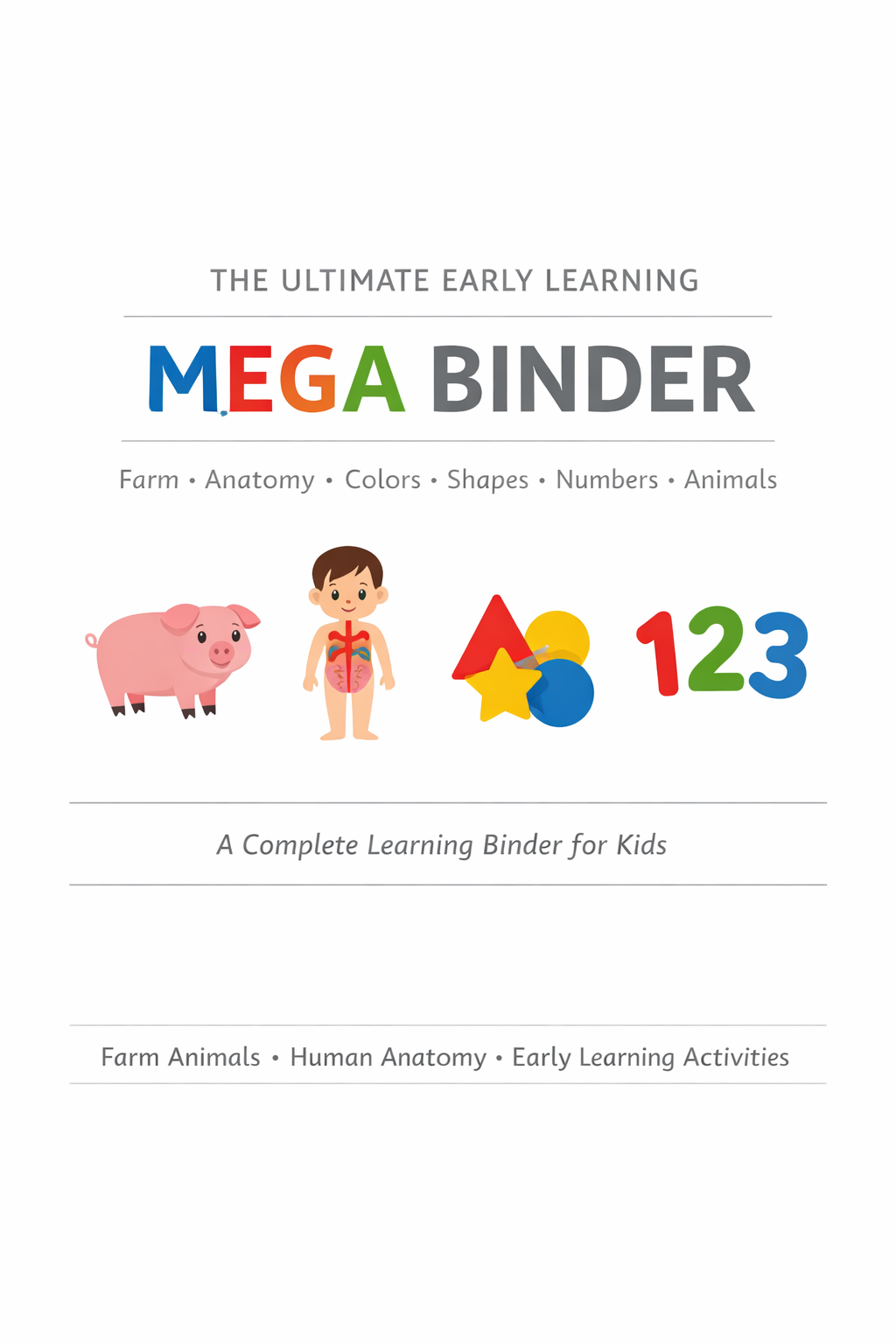 Farm & Anatomy Learning Mega Binder  