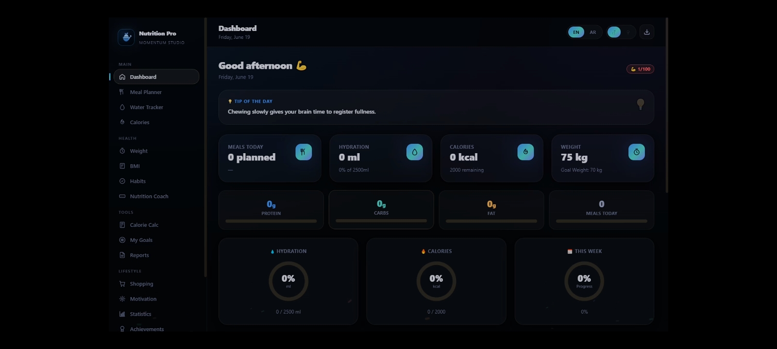 Nutrition Planner Pro — Free Nutrition & Meal Planner