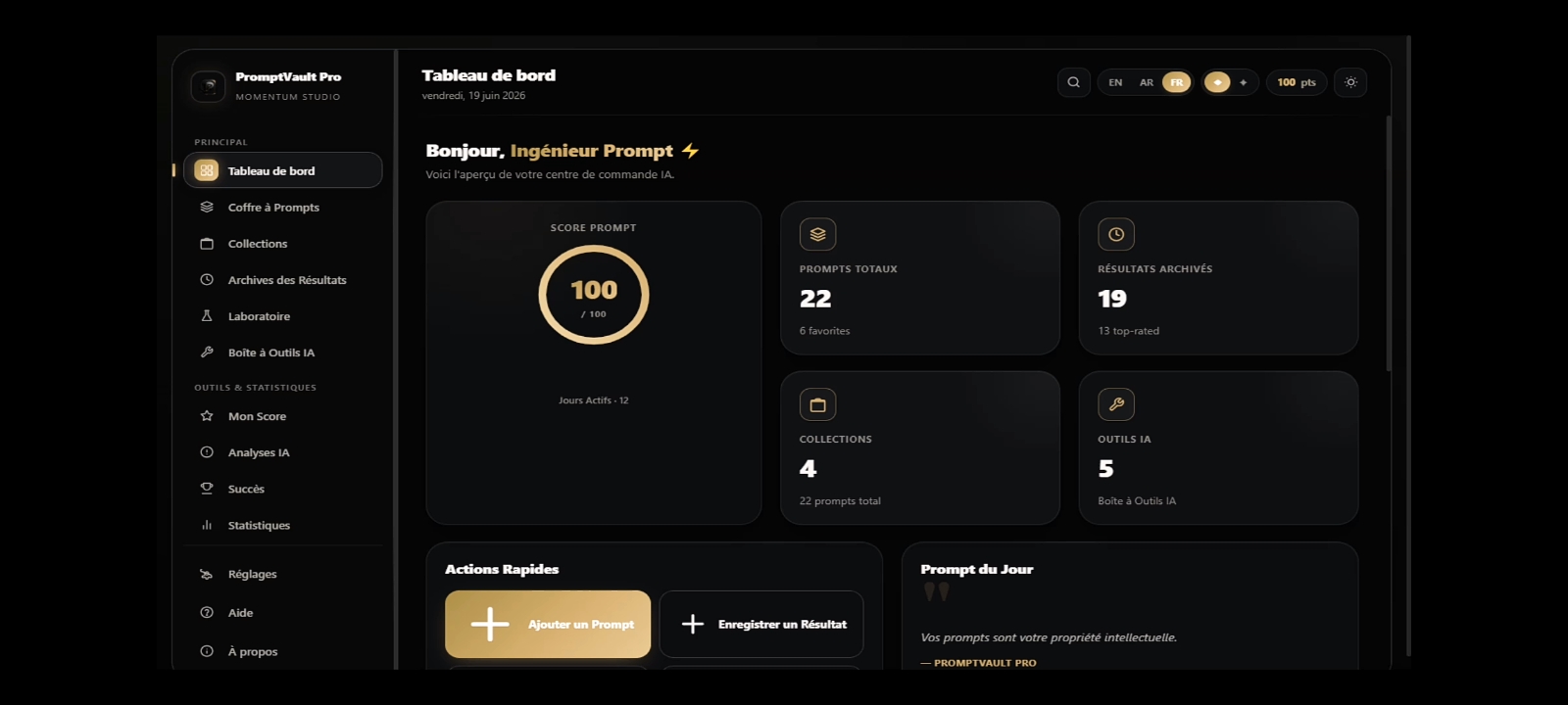 PromptVault Pro — AI Prompt OS | Save, Organize & Master Your AI Prompts | Offline & Private