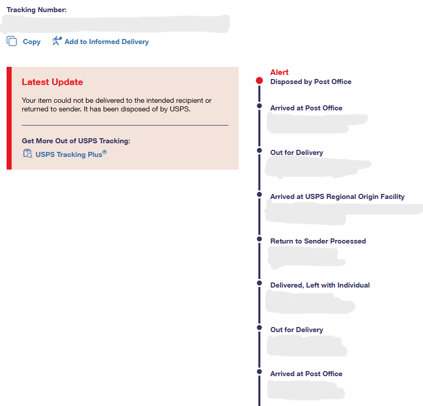 USPS LOST MAIL RECOVERY (USA)