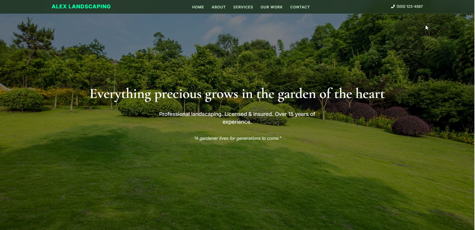 Landscaping Website Template — Gardener & Lawn Care HTML + CSS + JS