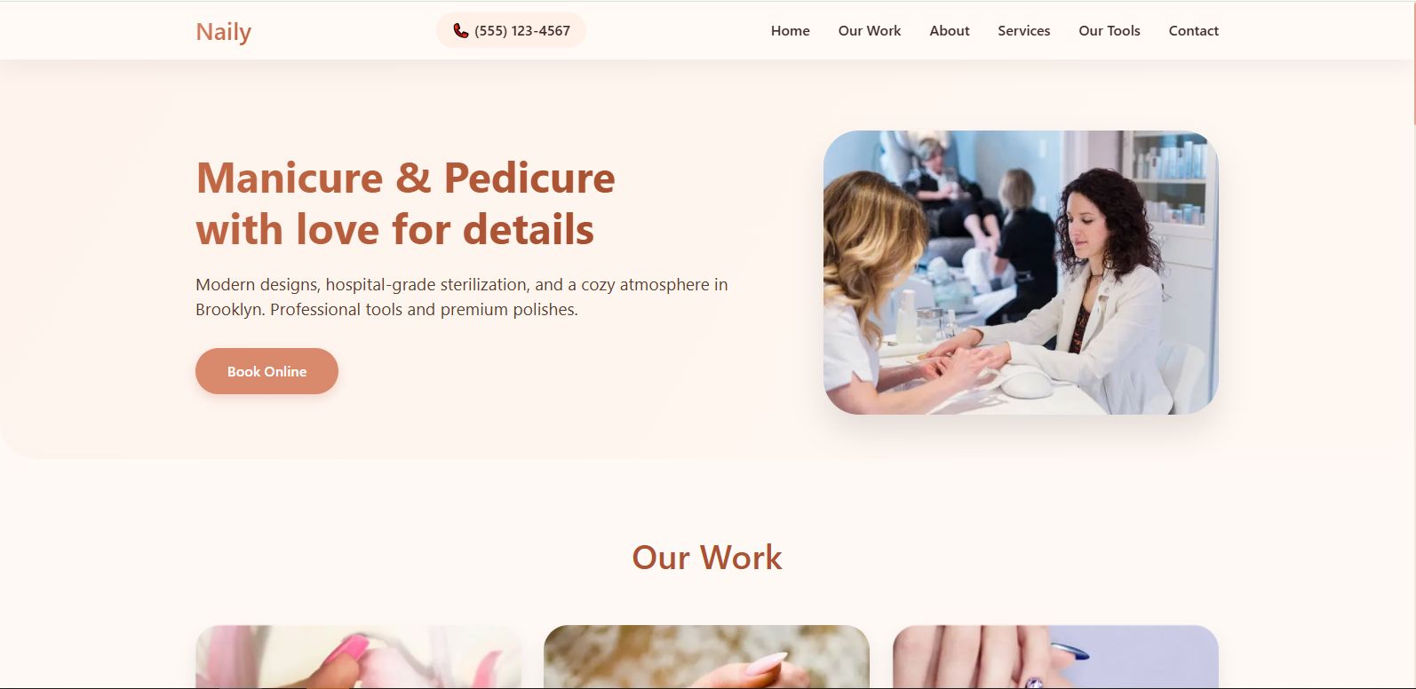 Nail Salon Website Template — Beauty Studio HTML + CSS + JS (Responsive + SEO)