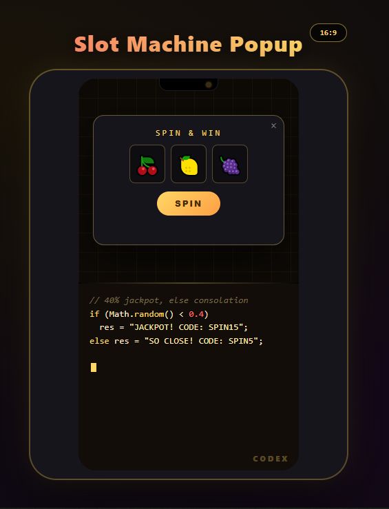 Popup Modals Vol.3 — Slot Machine, Pick a Card, Mystery Box, Hold to Unlock, Coin Flip