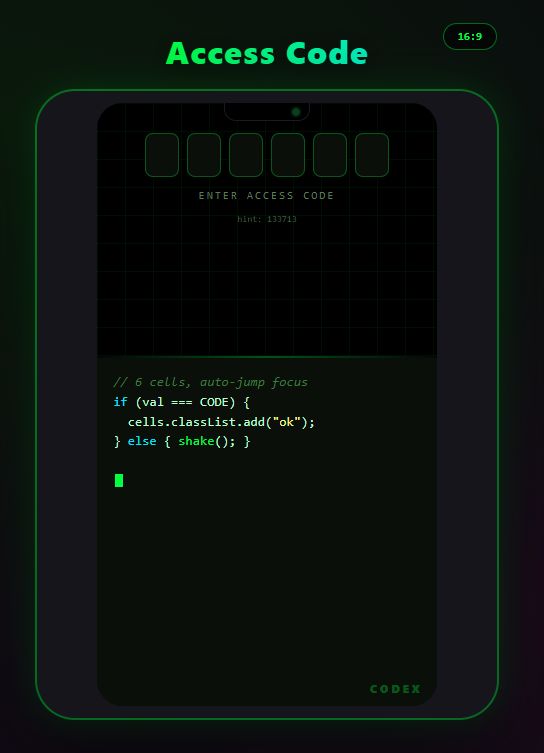 Hacker Secrets Pack — Access Code, Classified, Boot, Radar (CSS+JS)