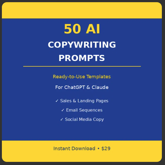 "50 AI High-Converting Copywriting Prompts Bundle"