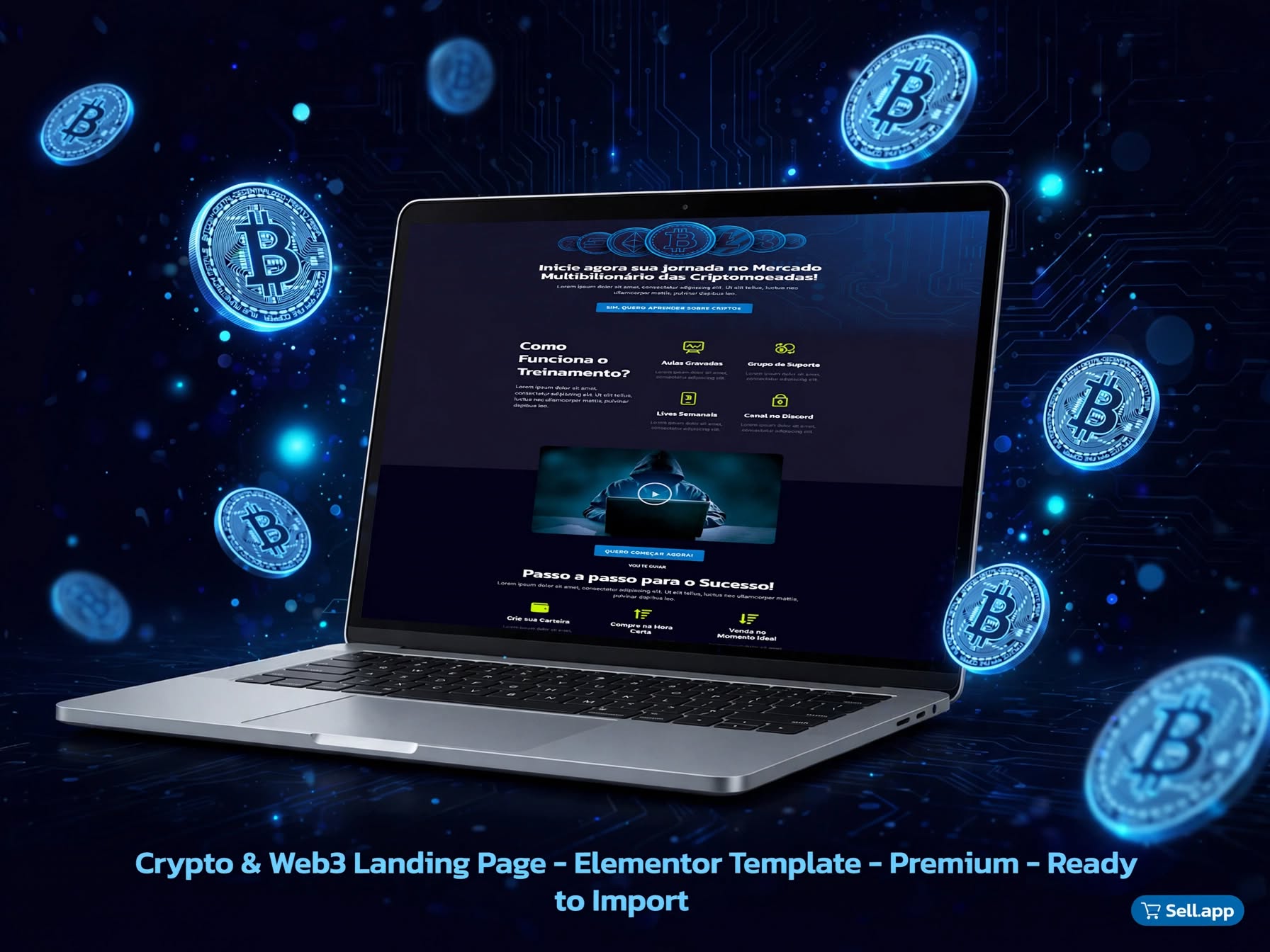 Crypto & Web3 Landing Page – Portuguese Version – Elementor Free