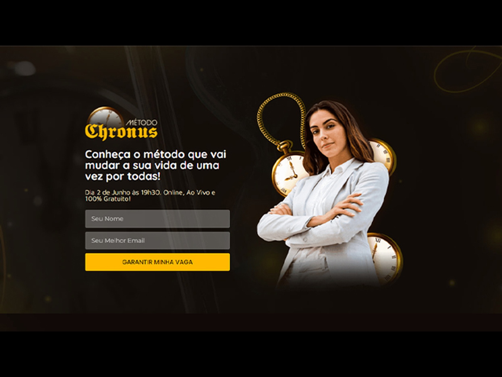 Chronus Method – Live Webinar Funnel – Elementor Template