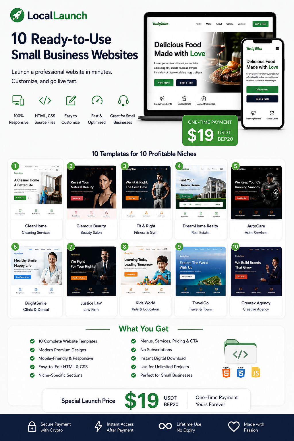 LocalLaunch — Small Business Website Pack