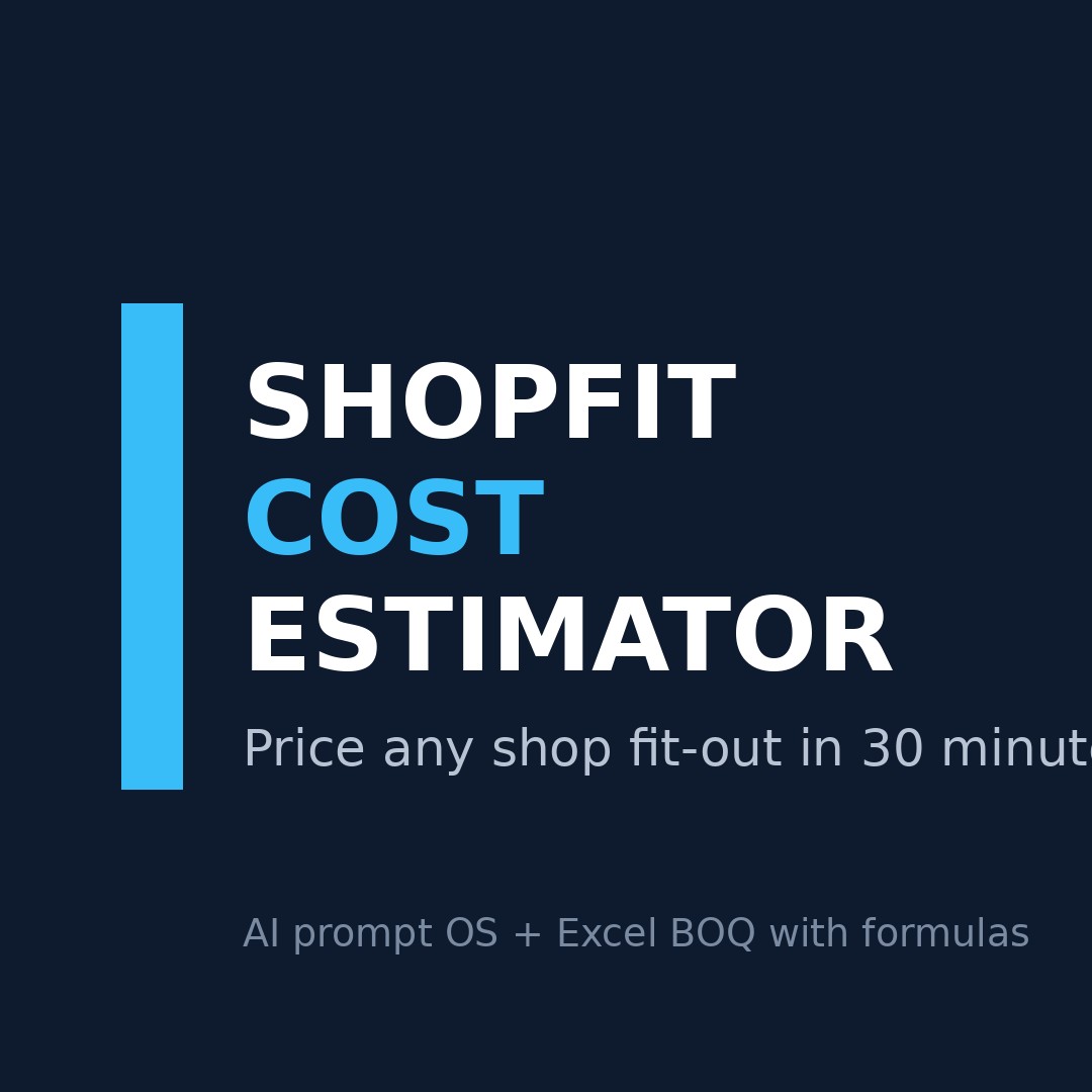 ShopFit Cost Estimator