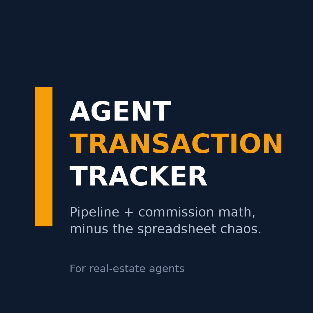 Agent Transaction + Commission Tracker
