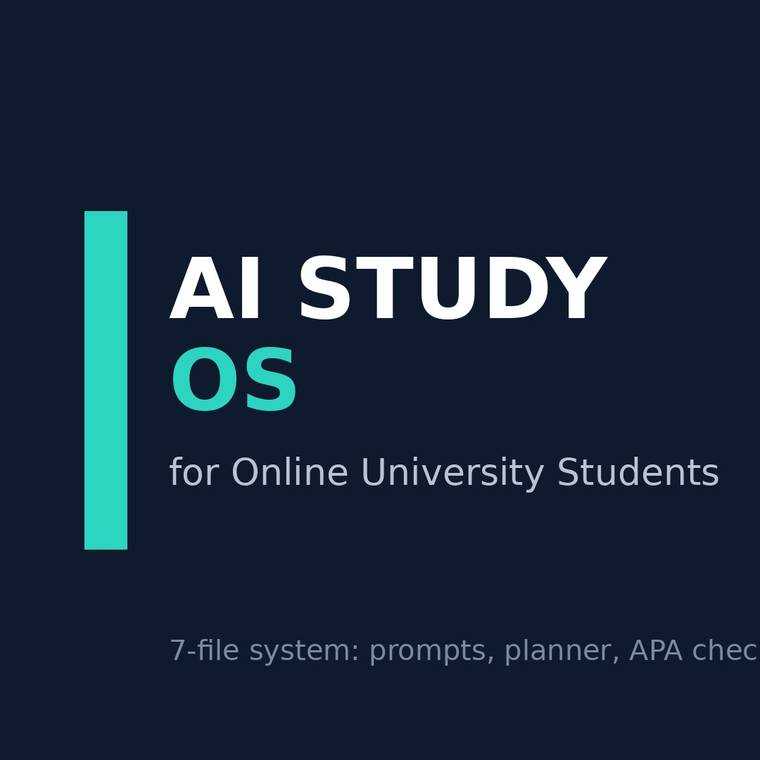 AI Study OS for Online University Students
