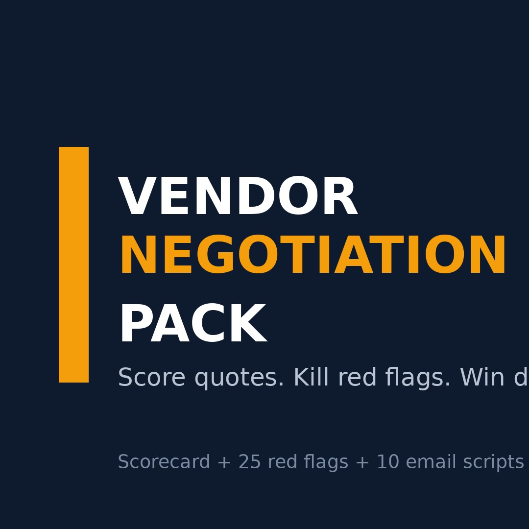 Vendor Negotiation Pack