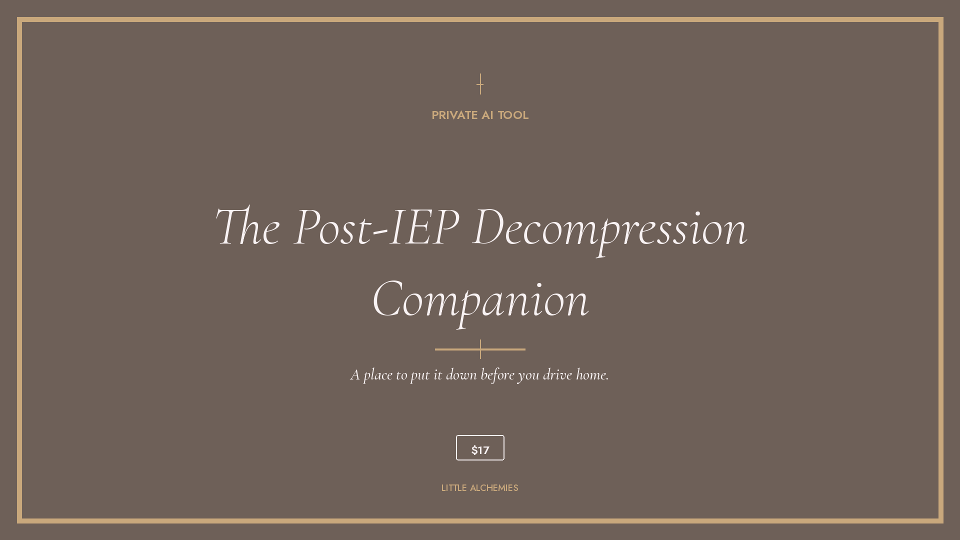 The Post-IEP Decompression Companion