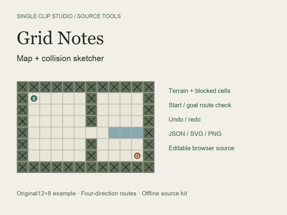 Grid Notes — Map and Collision Sketcher