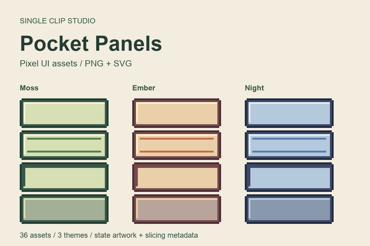 Pocket Panels — Pixel UI Assets