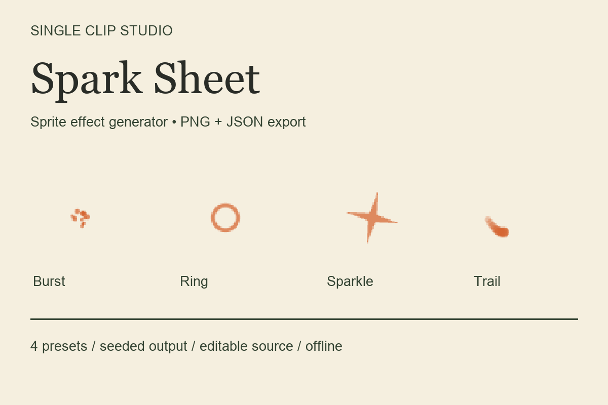 Spark Sheet — Sprite Effect Exporter