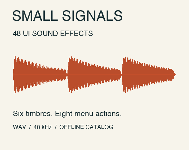 Small Signals — 48 UI Sounds