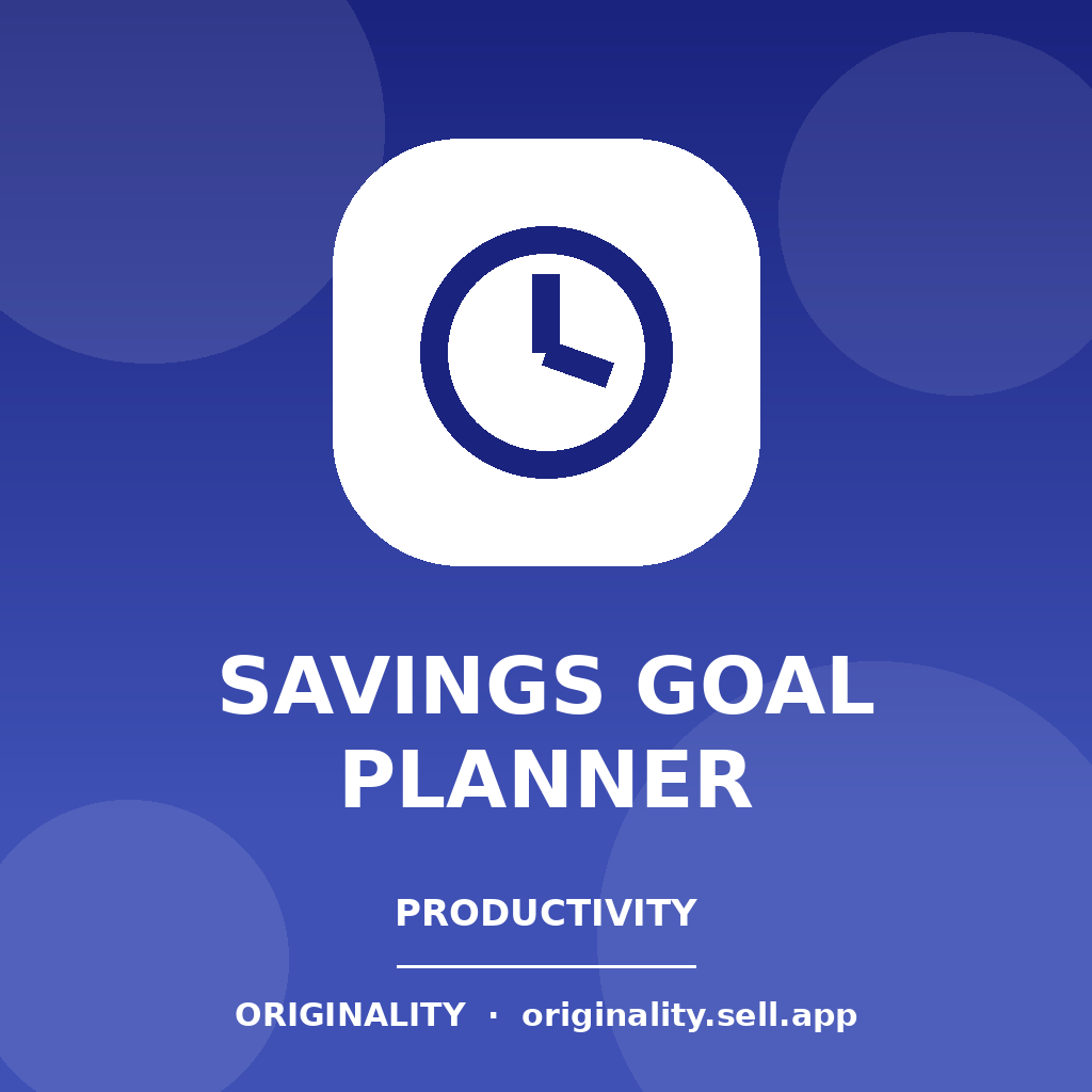 Savings Goal Planner — Originality Money App