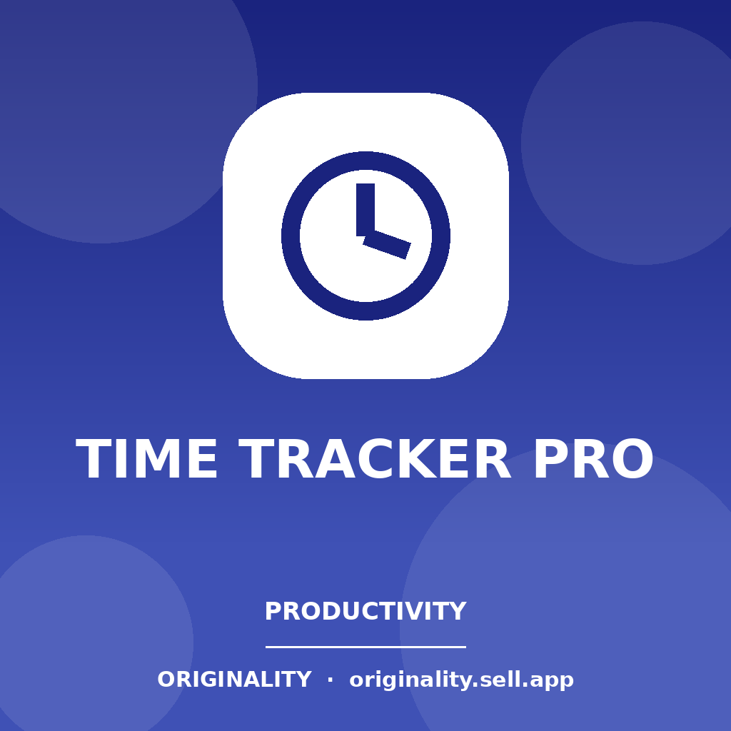 Time Tracker Pro — Originality Productivity App