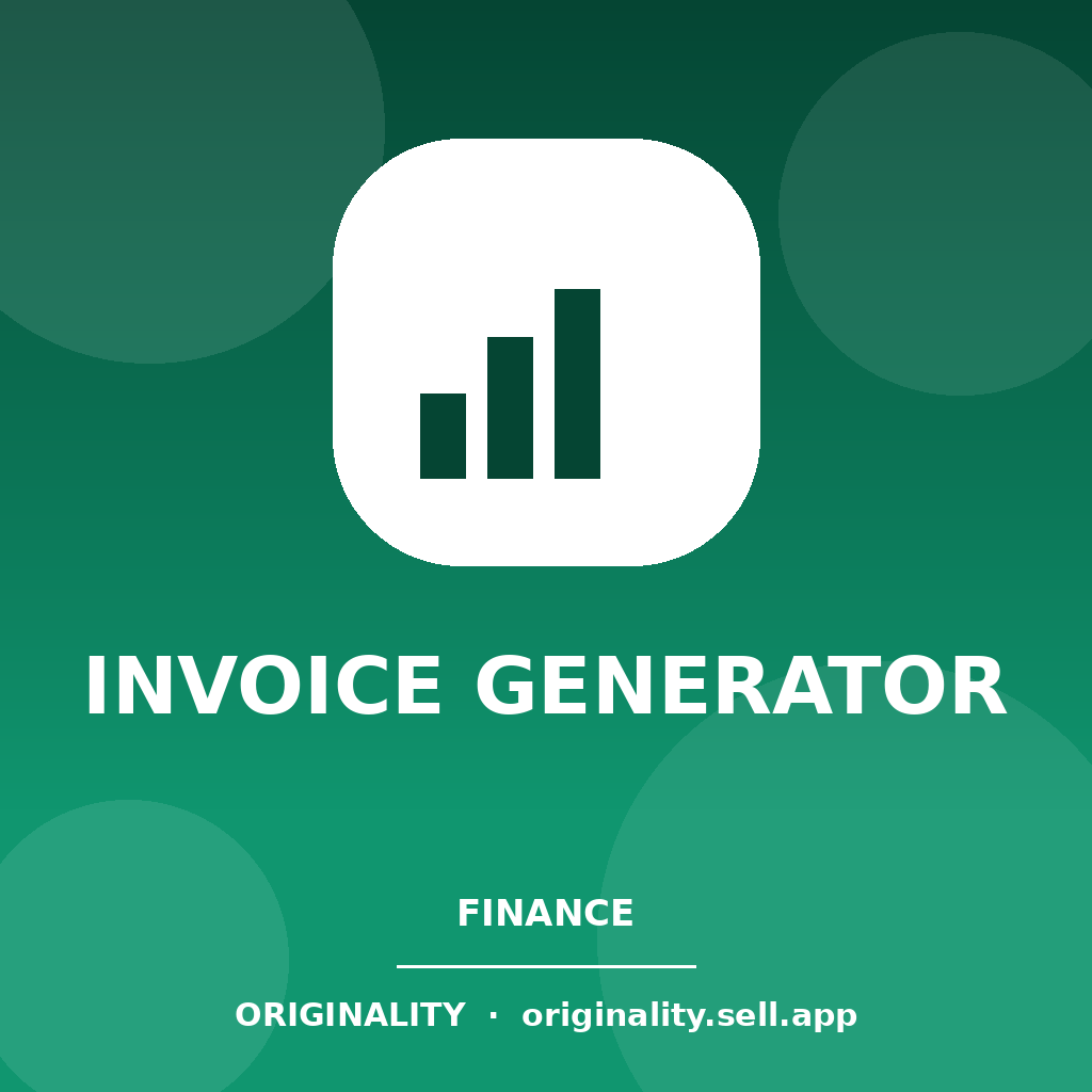 Simple Invoice Generator — Originality Money App