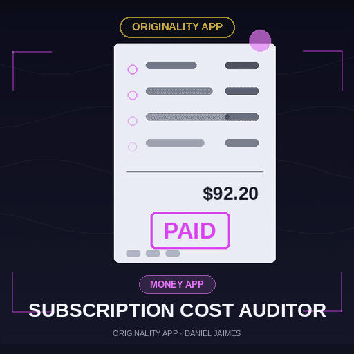Subscription Cost Auditor — Originality Money App