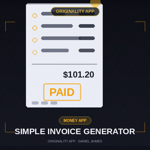 Simple Invoice Generator — Originality Money App