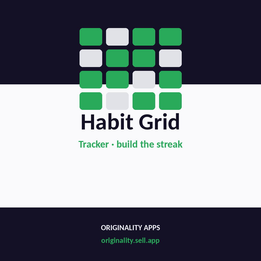 Habit Grid Tracker — Originality Productivity App