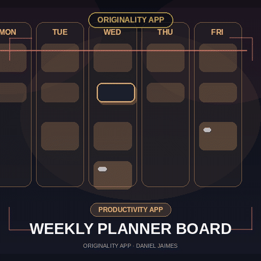 Weekly Planner Board — Originality Productivity App