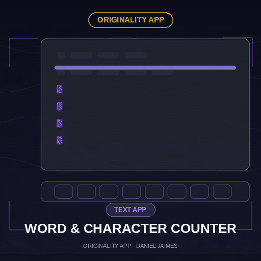 Word & Character Counter — Originality Text App