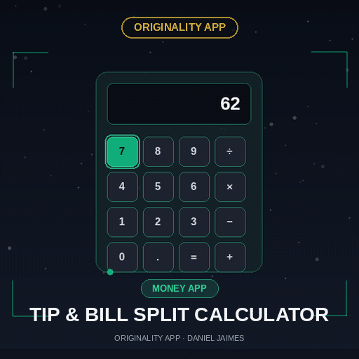 Tip & Bill Split Calculator — Originality Money App