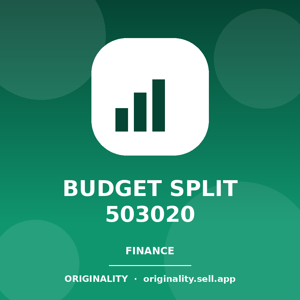 Budget Split 50/30/20 — Originality Money App