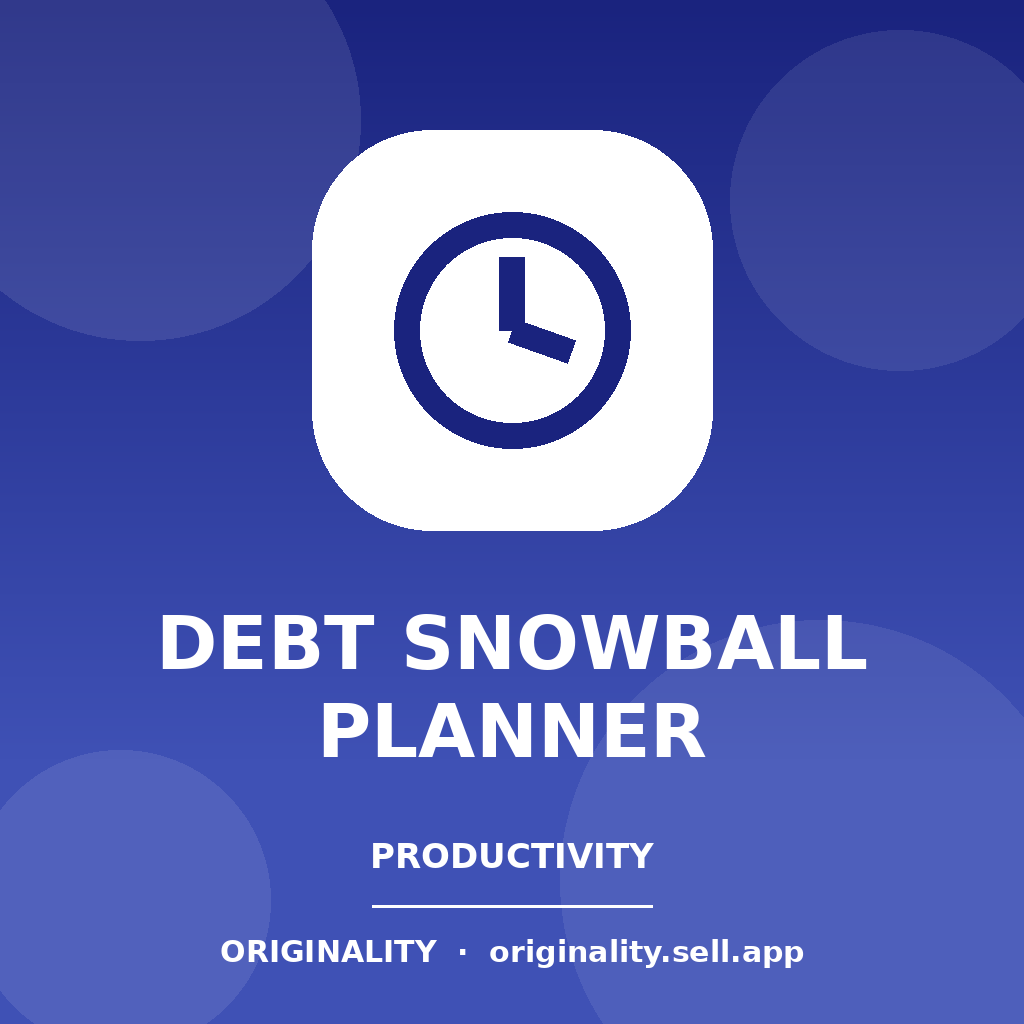 Debt Snowball Planner — Originality Money App