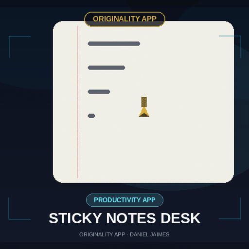 Sticky Notes Desk — Originality Productivity App