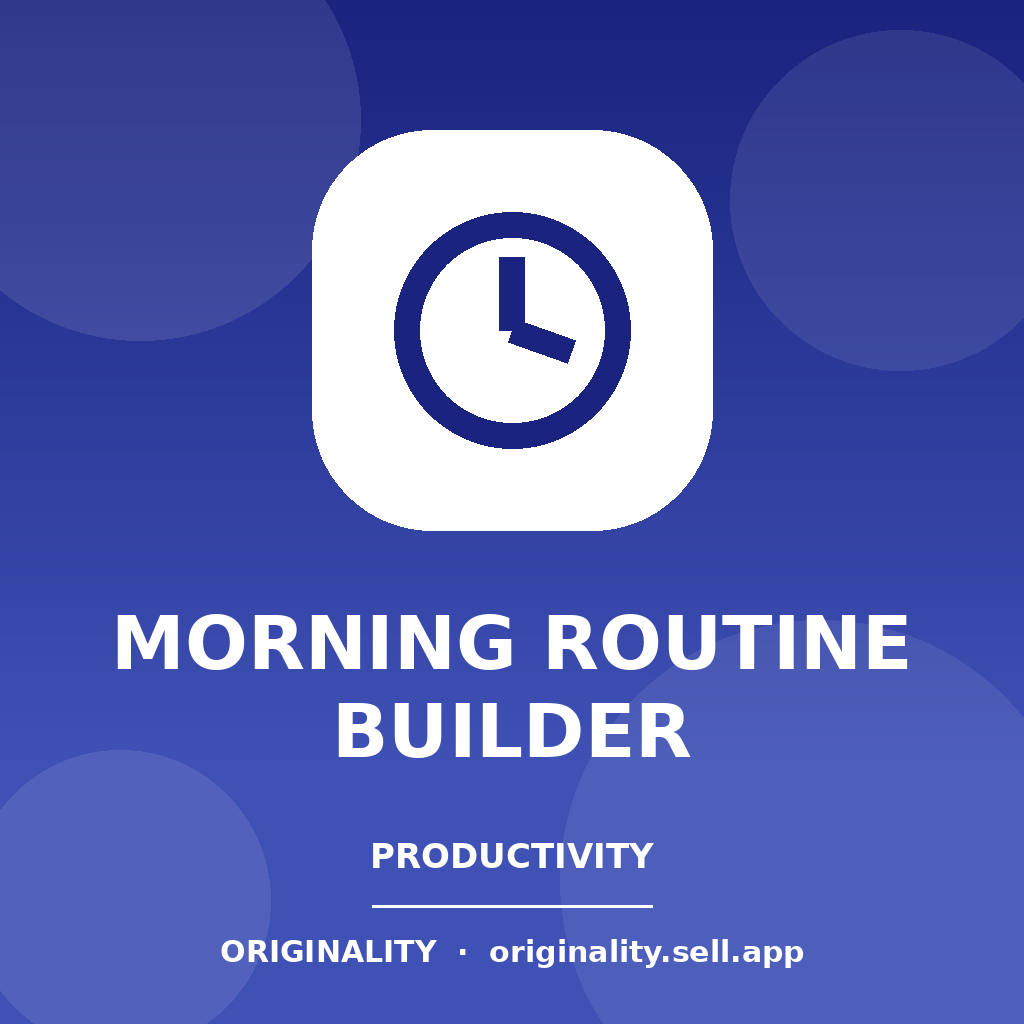 Morning Routine Builder — Originality Productivity App