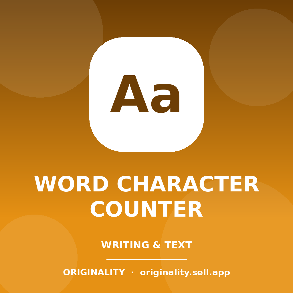 Word & Character Counter — Originality Text App