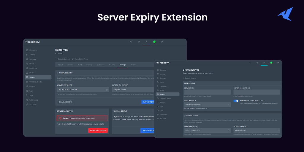 Server Expiry Extension For Pterodactyl V2